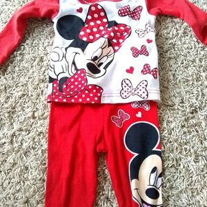 Mickey and minnie pj set